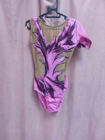 Купальник для художественной гимнастики без страз рост 122 см НОВЫЙ