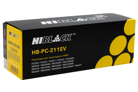 Картридж Hi-Black (HB-PC-211EV) для Pantum P2200/P2207/P2507/M6500/6550, 1,6K (чип многоразовый)