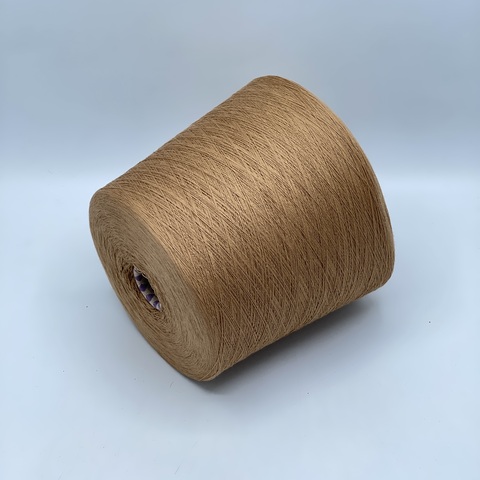 Бобинная пряжа,Cotton combed, 1693м. 100%Хлопок, Кэмел(419), 39044