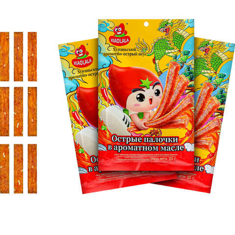 Снеки соевые «Палочки» ароматно-острые (РФ) 1кор*8бл*10шт, 105гр