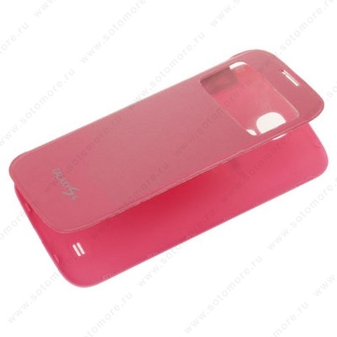 Чехол-книжка book case под ориг для Samsung Galaxy S4 I9500 розовый