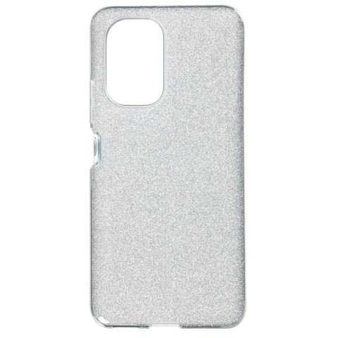 Силиконовый чехол Sparkle Case Блеск для Xiaomi Poco F3, Mi 11i (Серебро)
