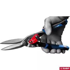 ЗУБР 300 мм, прямые удлинённые ножницы по металлу, Профессионал (23130-SL)