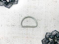 Полукольцо металл, ш. 25 мм, 2,5 мм, 3 гр, никель
