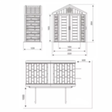Садовый пластиковый сарай HouzBlock Comfort-1 (2.2x1.2 м)