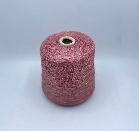 G&G Filati (пр.Италия), art-Lino 640м/100гр, 100%Лен +пайетка+люрекс, цвет-Сухая роза. арт.30405