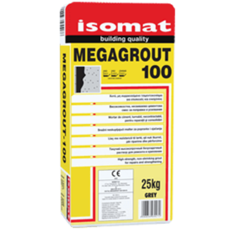 Isomat Megagrout 100/Изомат Мегаграут 100 высокопрочный безусадочный легко текучий жидкий ремонтынй раствор