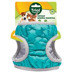 Triol шлейка-жилетка мягкая утепленная бирюзовая XS, обхват груди 320-350мм