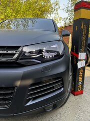 Пленка черный мат сатин хамелеон синий Black to Blue Matte Carbins