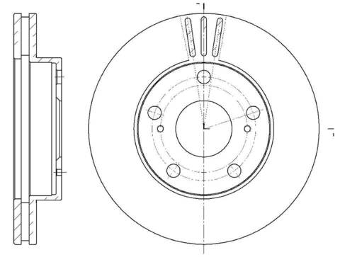 Диск тормозной вентилируемый G-brake  GR-02081