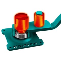 KRAFTOOL 10 E, острый гиб, на подшипнике, ручной станок для гибки арматуры (23302)