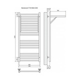 Полотенцесушитель электрический Terminus Валенсия П18 500x1200, ТЭН HT-1 300W, левый/правый