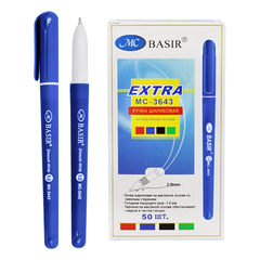 
          Ручка шариковая, масляная, Basir, синие чернила, серия "Extra", синий корпус, 50 шт