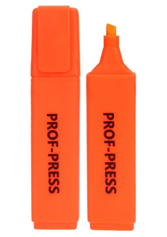 Канцелярский текстмаркер Prof-Press оранжевый, 2-5 мм