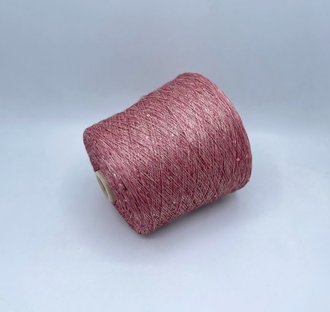 G&G Filati (пр.Италия), art-Lino 640м/100гр, 100%Лен +пайетка+люрекс, цвет-Сухая роза. арт.30405