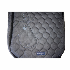 №S61 Giraffe- melange fabric quilted embroidery (серый)