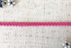 Тесьма Шанель плетеная, ш. 8 мм, фуксия