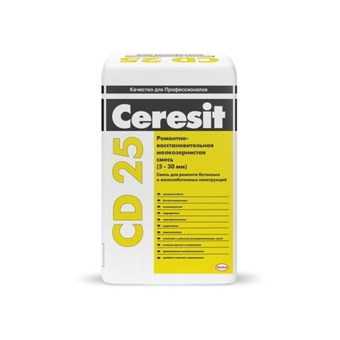 Ceresit CD 25/Церезит ЦД 25 мелкозернистая ремонтно-восстановительная смесь