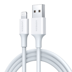 Кабель  UGREEN USB-A to Lightning Cable Nickel Plating ABS Shell 2м белый US155