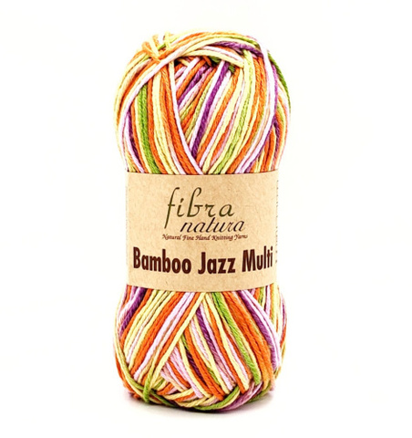 Пряжа Fibra Natura Bamboo Jazz Multi 307 розов.-салат (уп.10 мотков)