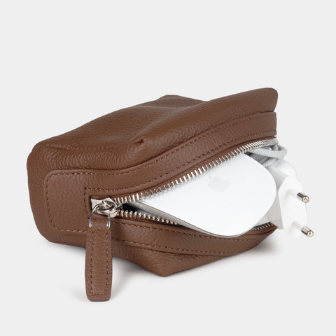 Несессер Mignon из кожи теленка, цвета шоколад