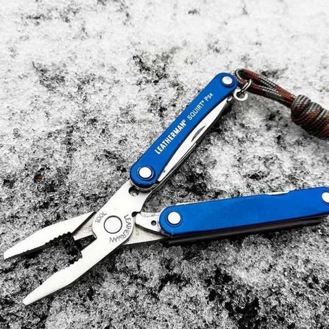 Мультитул-брелок Leatherman Squirt PS4 Blue, 9 функций (831230) цвет синий | Multitool-Leatherman.Ru