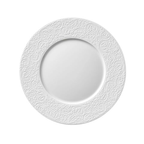Фарфоровая десертная тарелка 24 см, белая, артикул 237400, серия Сollection`L Couture