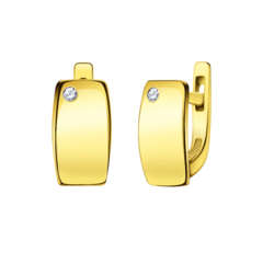 л20916 - Серьги лаконичные из желтого золота