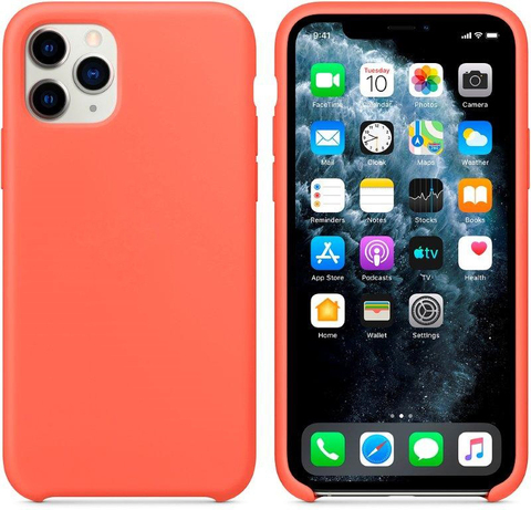 Силиконовый чехол Silicon Case Premium для iPhone 11 Pro Max (Оранжевый - Orange) 100% ORG