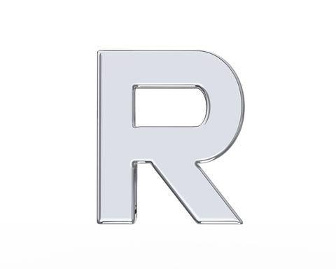 Колье буква "R" на цепочке