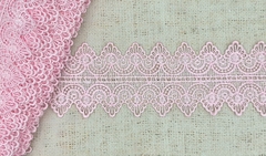 Кружево плетёное, ш. 8,5 см, розовый