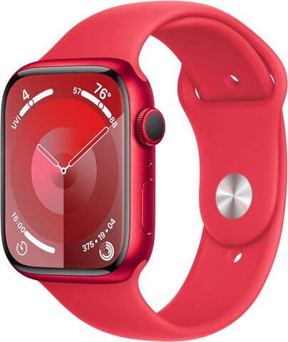 Умные часы Apple Watch Series 9 45 мм из алюминия цвета «(PRODUCT)RED», красный спортивный ремешок (M/L 160–210mm)