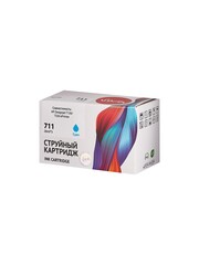 Набор струйных картриджей Sakura CZ134A (№711 Cyan 3-pack) для HP Designjet T120/T520 ePrinter, водорастворимый тип чернил, голубой, 26 мл.