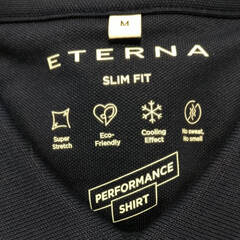 Поло мужское Eterna Slim Fit 2225-G16P-39 чёрное, короткий рукав