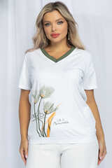 Блуза Лотус (бело-оранжевая) Б13160-20М LT Collection