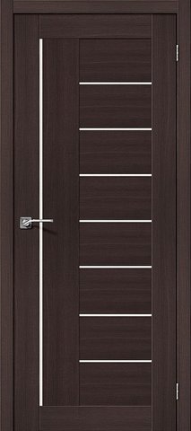 Межкомнатная дверь Браво-29 Wenge Меlinga cтекло Magic Fog, ТМ Браво