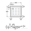 Душевой поддон Easy-STA 800х800 мм, с си Roca 276080000