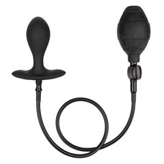Черная расширяющаяся анальная пробка Weighted Silicone Inflatable Plug M - 