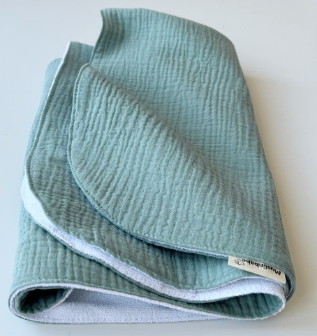 Непромокаемая пеленка муслин "Эвкалипт"