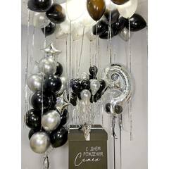 Большой сет черно-серебряная