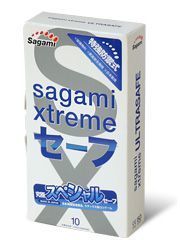 Презервативы Sagami Xtreme Ultrasafe с двойным количеством смазки - 10 шт. - 