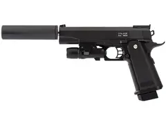 Пистолет пневматический Stalker SA5.1S Spring (Hi-Capa 5.1) +ПБС +ЛЦУ (SA-3307151S)