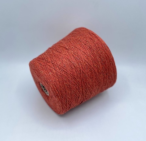 Biagioli Modesto (пр.Италия), art-Lanasetabouret 350м/100 гр. 45% Меринос, 45% Буретный шелк, 10% Полиамид, цвет-Терракот,твидовый, арт.35787