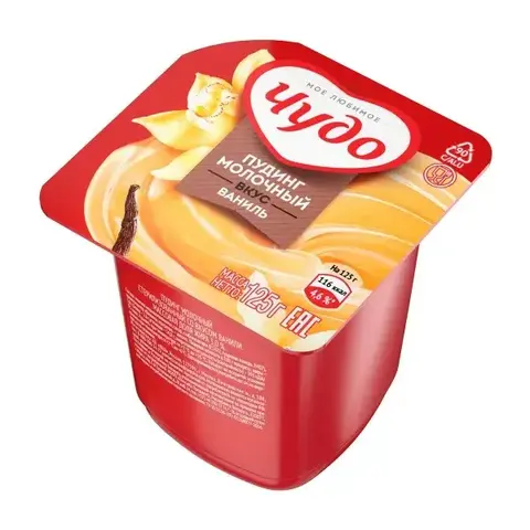 Пудинг молочный Чудо 125г Ваниль, шт