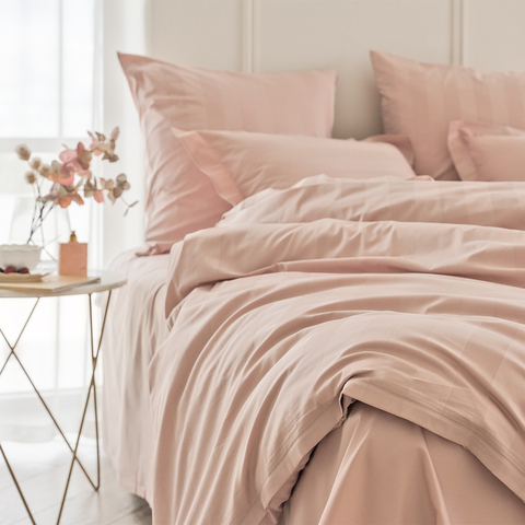 Постельное бельё LaPrima «Urban Classic» (полоса 5х5) мако-сатин (2 сп) - Розовая камея - купить 6