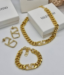 85065 - Колье-цепь крупное плетение с логотипом VALENTINO