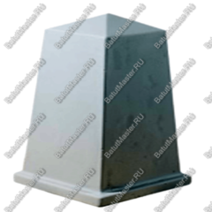 СТОЛБ БЕТОННЫЙ ЧЕТЫРЕХГРАННЫЙ, ОКРАШЕННЫЙ