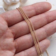 Цепочка тонкая 2*2 мм, позолота, 32см, А064-4 (32см)