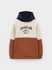 джемпер  для мальчика  КР 302214/теплое молоко,ореховый к622