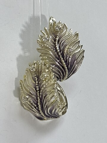 Плима (серьги из серебра)